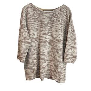 Pure Jill by J.Jill Marled Knit Tunic Sweater – Fawn/Cream – Size L (NWT)